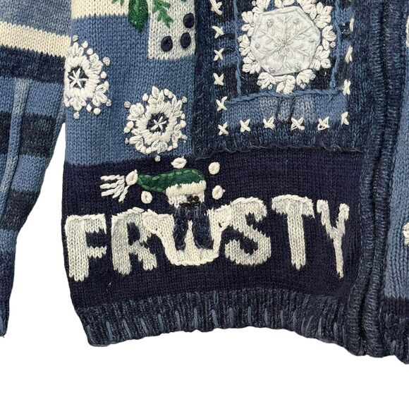 Vintage Heirloom Collectibles Frosty The Snowman Sweater Cardigan Christmas - Picture 3 of 9